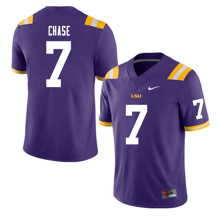 Men #7 Ja'Marr Chase LSU Tigers College Football Jerseys Sale-Purple - Click Image to Close